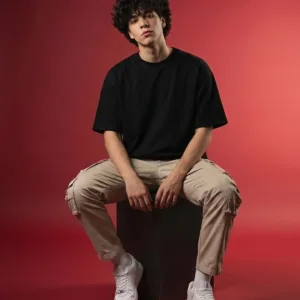 oversized black t-shirt India