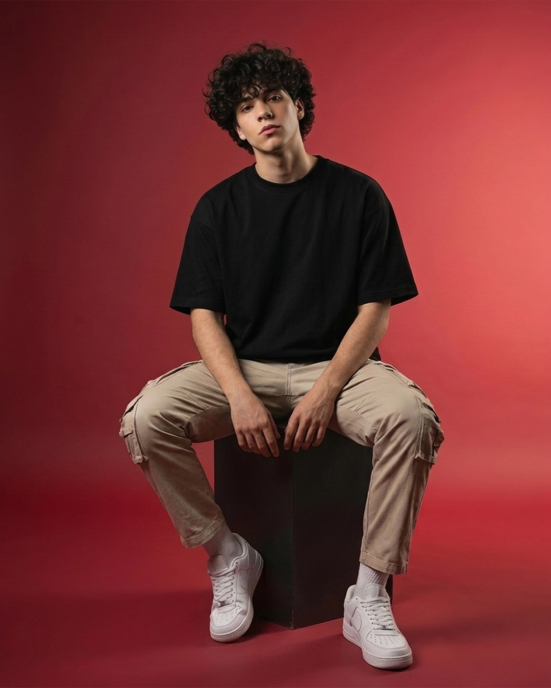 oversized black t-shirt India