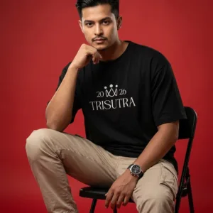 Trisutra Signature Oversized T-Shirt – Embroidered Streetwear