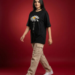 Floral Graphic Tee Black