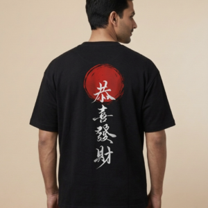 black oversized t shirt for men