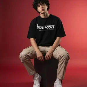 oversized black t-shirt India