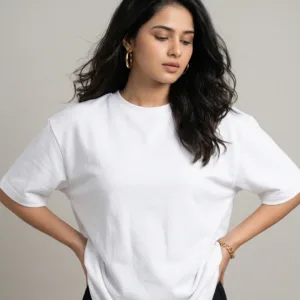 white oversized t-shirt for women