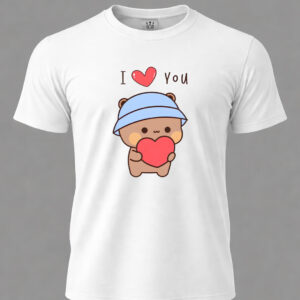 I Love You Couple T-Shirt Set | Cute Bear Matching Tees for Men & Women