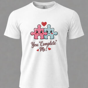 You Complete Me Couple T-Shirt | Puzzle Love Matching Tee