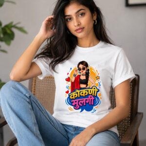 Women White Cotton T Shirt