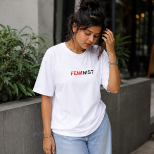 Trisutra Feminist Oversized T-Shirt – 240 GSM French Terry Cotton