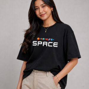 Space Oversized T-Shirt | 240 GSM French Terry Cotton | Trisutra