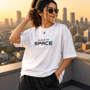 Space Oversized T-Shirt | 240 GSM French Terry Cotton | Trisutra