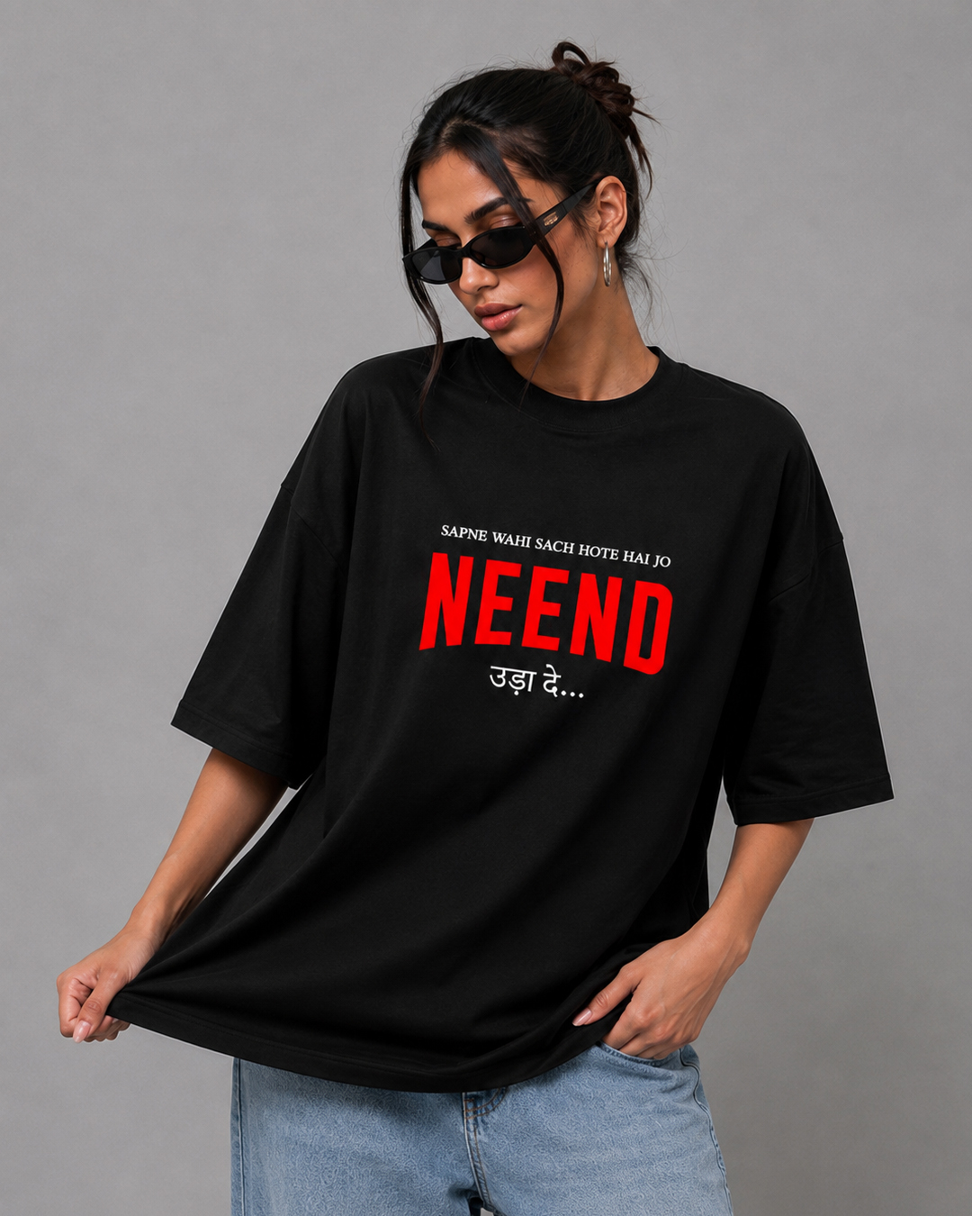 Trisutra Neend Oversized T-Shirt – 240 GSM French Terry Cotton